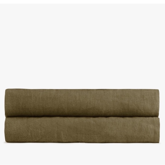 NWT Parachute Home - Linen Fitted Sheet - Size Cal King - Surplus Green Color - Picture 2 of 7